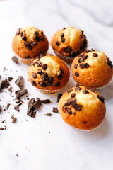 Chocolate Chip Muffins. Homemade baked