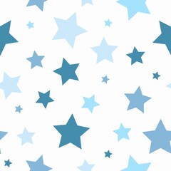 Seamless Stars Vector pattern or Blackground. Blue Wallpaper with stars