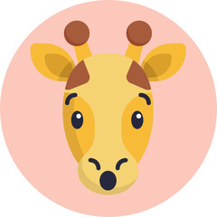 Giraffe Emoji Icon. Vector Illustration.