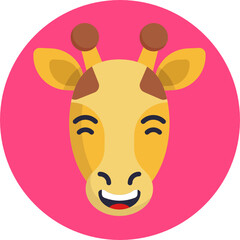 Giraffe Emoji Icon. Vector Illustration.