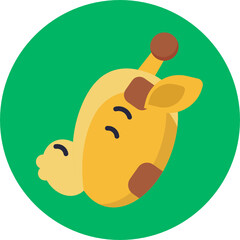 Giraffe Emoji Icon. Vector Illustration.