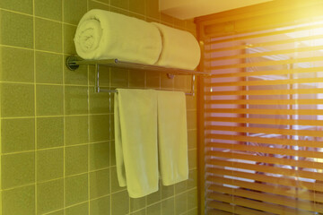 Tissues In the hotel bathroom,
for hotel customers.