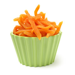 dried sweet potato on white background