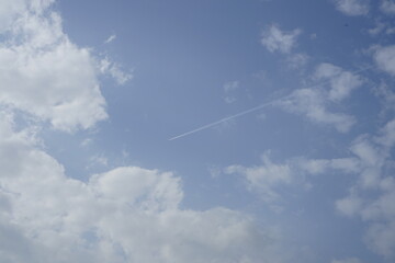 空　飛行機雲