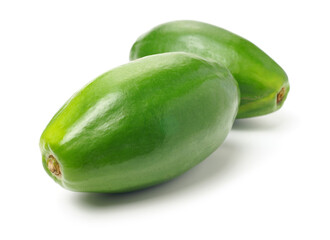 Papaya fruit isolated on a white background