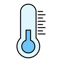 Vector Cold Temperature Outline Icon Design