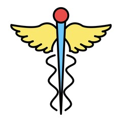 Fototapeta premium Vector Medical Sign Outline Icon Design
