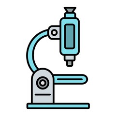 Vector Microscope Outline Icon Design