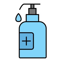Vector Hand Sanitizer Outline Icon Design