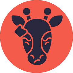 Giraffe Emoji Icons. Vector Illustration.