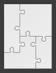 Four piece puzzle business presentation. Circle infograph. 4 step process diagram. Four section compare banner.