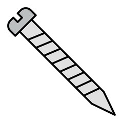 Vector Screw Outline Icon Design