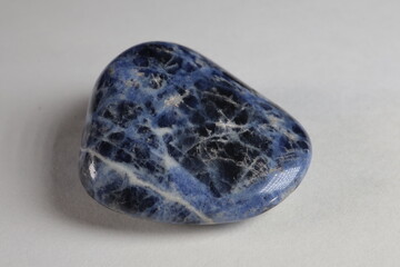 macro of polished sodalite stone