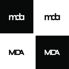 mda letter original monogram logo design