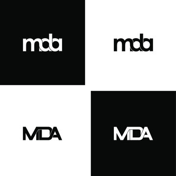 mda letter original monogram logo design