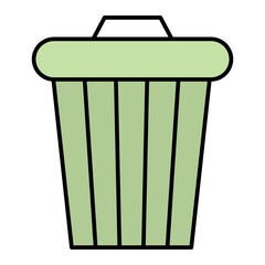 Vector Recycle Bin Outline Icon Design