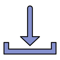 Vector Download Outline Icon Design
