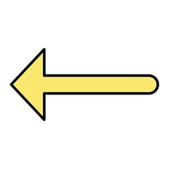 Vector Left Arrow Outline Icon Design