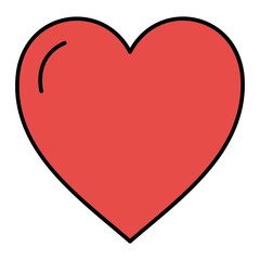 Vector Heart Outline Icon Design