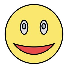 Vector Happy Outline Icon Design