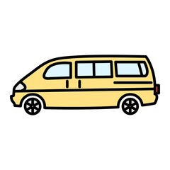 Vector Van Outline Icon Design