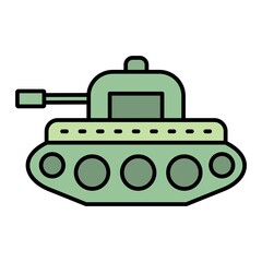 Vector Tank Outline Icon Design