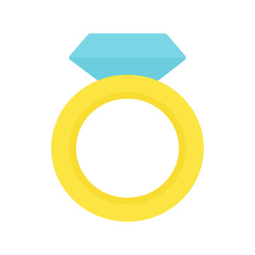 Ring. Accessory. Ring with diamond. Vector illustration. EPS 10.