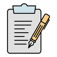 Vector Clipboard Outline Icon Design