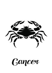 The illustration - zodiac sign in the black color.