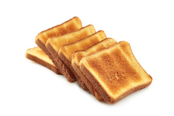 Toast bread isolated on the white background
