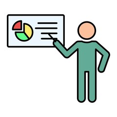 Vector Presentation Outline Icon Design