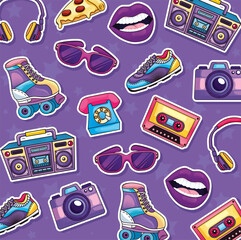patches retro pattern