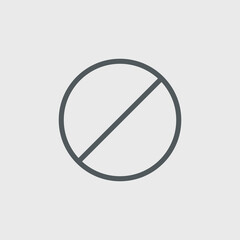 Ban sign icon isolated on background. Restriction symbol modern, simple, vector, icon for website design, mobile app, ui. Vector Illustration