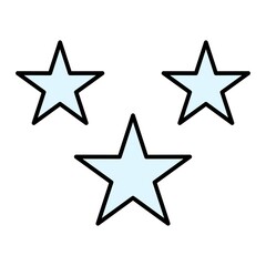 Vector Stars Outline Icon Design