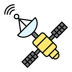 Vector Satellite Outline Icon Design