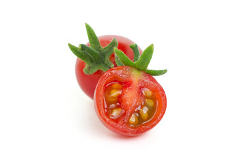 Fresh tomatoes isolated on white background