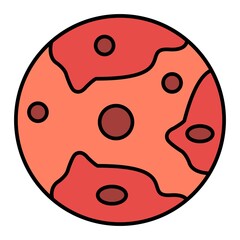Vector Mars Outline Icon Design
