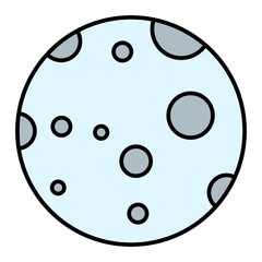 Vector Moon Outline Icon Design