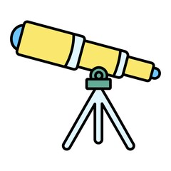 Vector Telescope Outline Icon Design