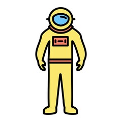 Vector Astronaut Outline Icon Design