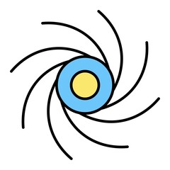 Vector Milky Way Outline Icon Design