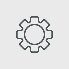 Gear icon isolated on background. Setting symbol modern, simple, vector, icon for website design, mobile app, ui. Vector Illustration