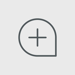 Add button icon isolated on background. Chatting symbol modern, simple, vector, icon for website design, mobile app, ui. Vector Illustration