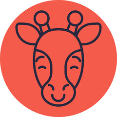 Giraffe Emoji Icon. Vector Illustration