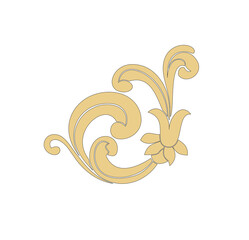 FLORAL DECORATIONS IN CLASSIC STYLE, ANCIENT VICTORIAN AND BAROQUE ORNAMENTS