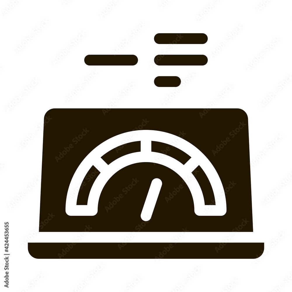 Poster high speed load web site glyph icon vector. high speed load web site sign. isolated symbol illustrat