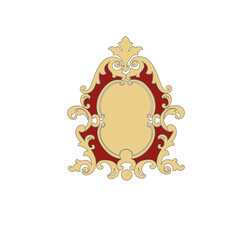 Obraz premium ANCIENT HERALDIC EMBLEM OF GOLD CLASSIC STYLE HISTORICAL ICON