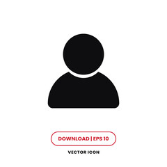 Profile icon vector. User sign, avatar symbol.