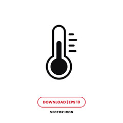 Thermometer icon vector. Temperature sign