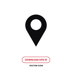 Location icon vector. Location pin sign